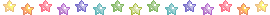 pixelated, rainbow star divider
